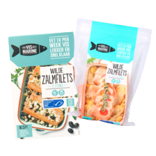 Vis Marine wok-, knoflook- of cocktailgarnalen, wilde zalm- of pangasius filet